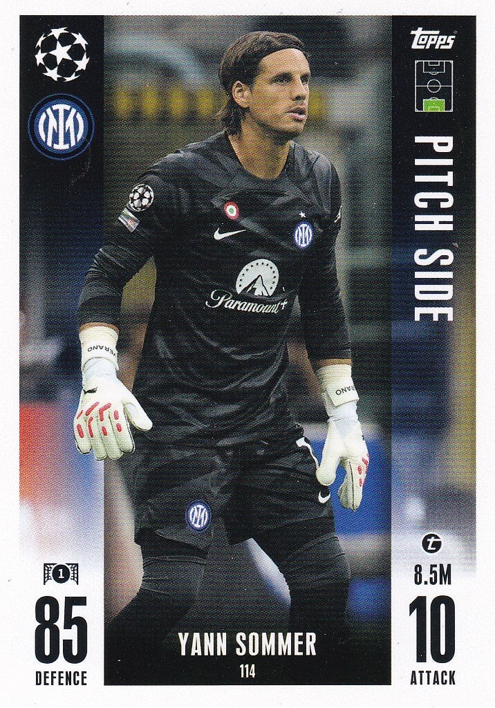 Yann Sommer / Inter Mailand / Topps Champions League 2023 Extra / Pitch Side / Nr. 114