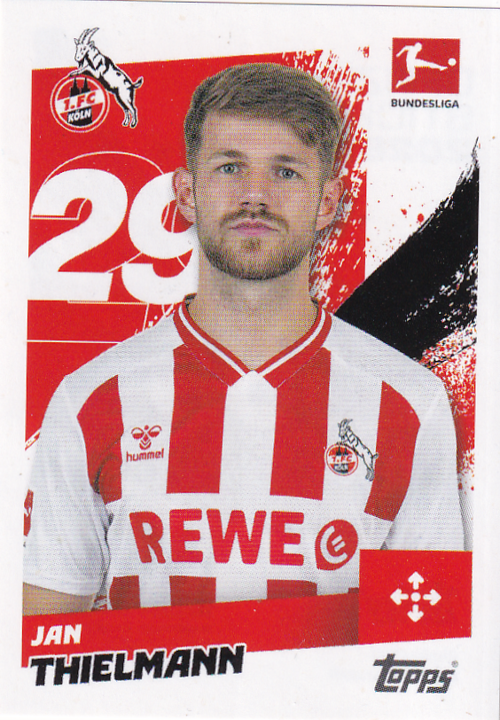 Jan Thielmann - 1.FC Köln - Topps Bundesliga 2025 - Basis Bild - Nr. 165