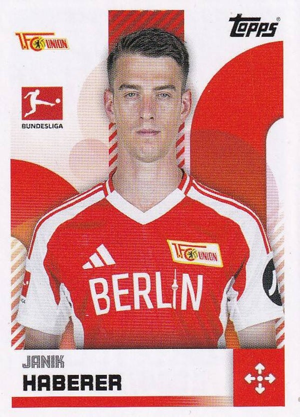Janik Haberer / 1.FC Union Berlin / Topps Bundesliga 2024 / Basis Bild / Nr. 39