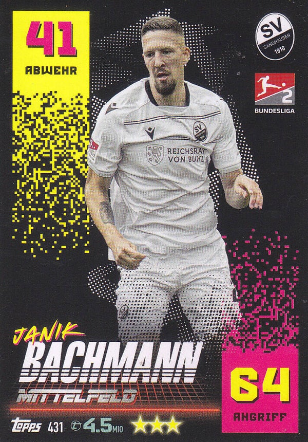 Janik Bachmann SV Sandhausen Basis Bild 2.Bundesliga Nr.431