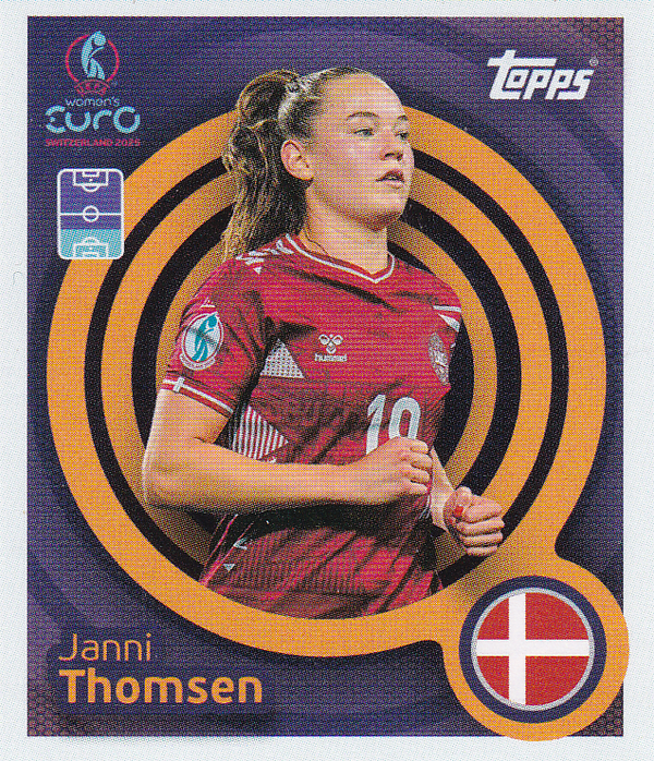 Janni Thomsen - Dänemark - Topps Frauen EM 2025 - Basis Bild - Nr. 205