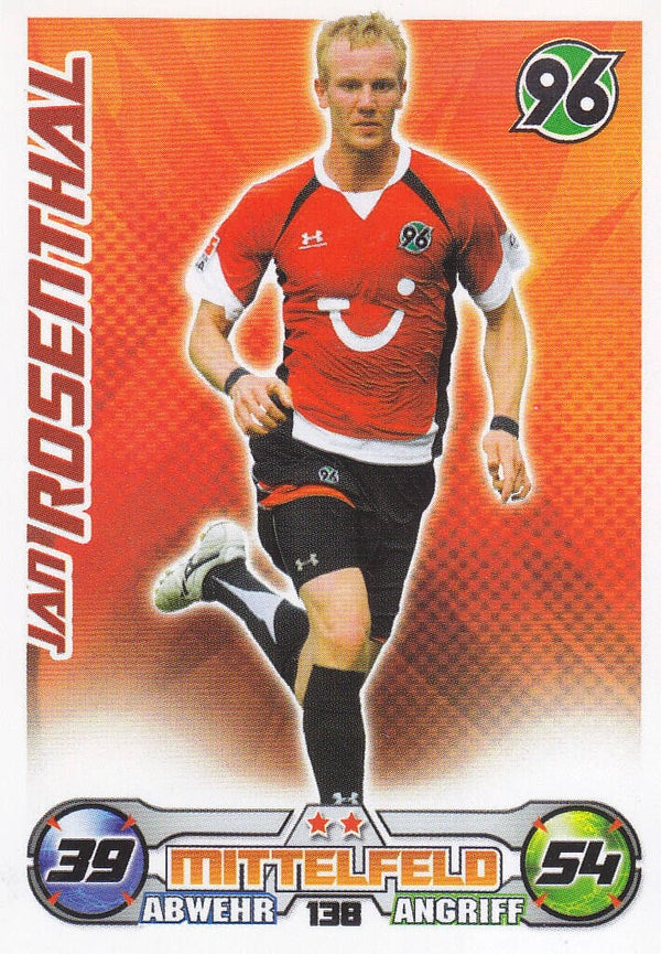 Jan Rosenthal - Hannover 96 - Topps Match Attax 2009 - Basis Karte - Nr. 138