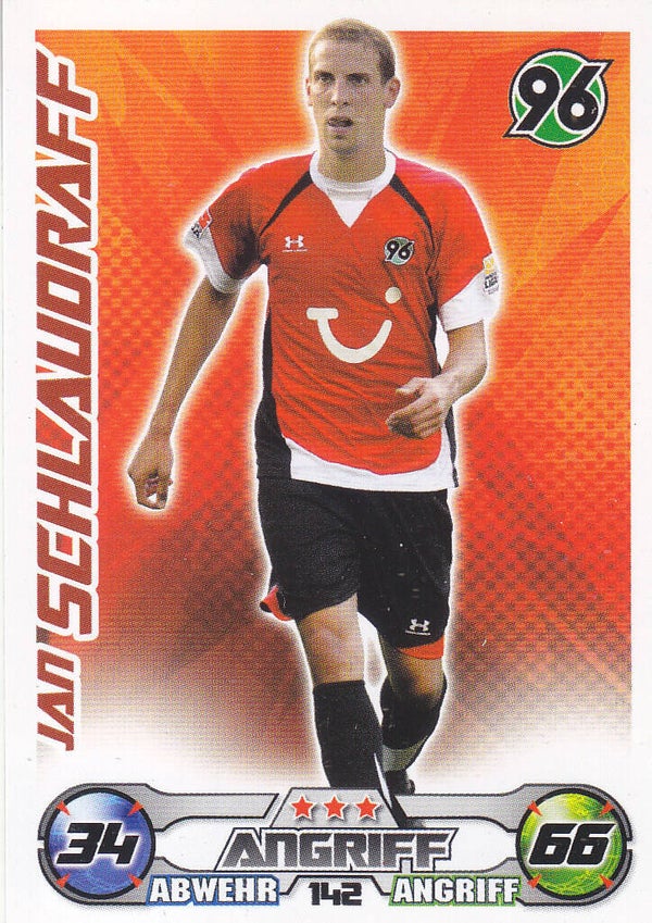 Jan Schlaudraff / Hannover 96 / Topps Match Attax 2009 / Basis Karte / Nr. 142