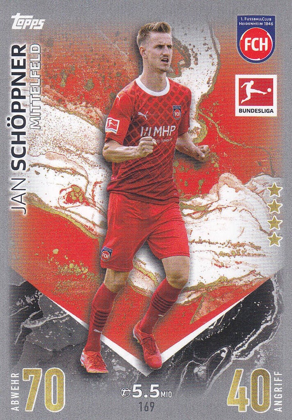 Jan Schöppner / FC Heidenheim / Topps Match Attax 2023 / Basis Karte / Nr.169