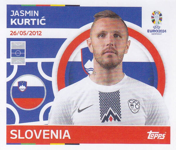 Jasmin Kurtic / Slowenien / Topps EM 2024 / Basis Bild / Nr. SVN 14
