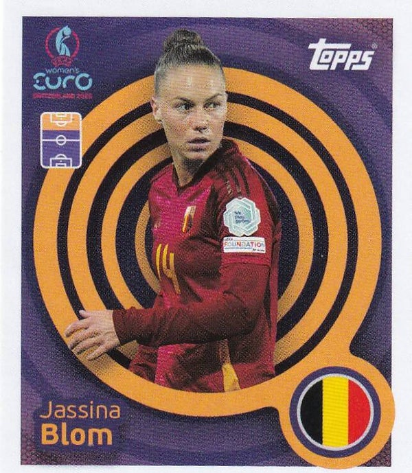 Jassina Blom - Belgien - Topps Frauen EM 2025 - Basis Bild - Nr. 125