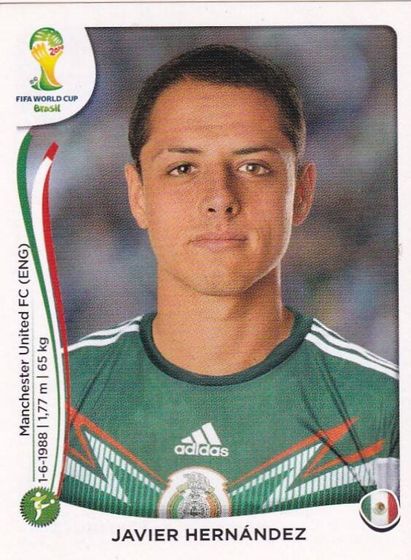 Javier Hernandez - Mexico - Panini WM 2014 - Basis Bild - Nr. 85