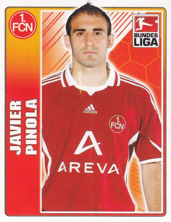 Javier Pinola / 1.FC Nürnberg / Topps Bundesliga 2009 / Basis Bild / Nr. 340