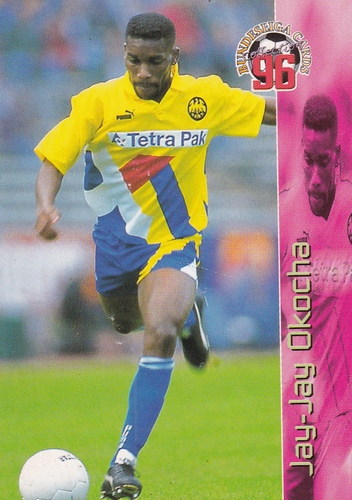 Jay-Jay Okocha - Eintracht Frankfurt - Panini Bundesliga 1996 - Basis Karte - Nr. 202
