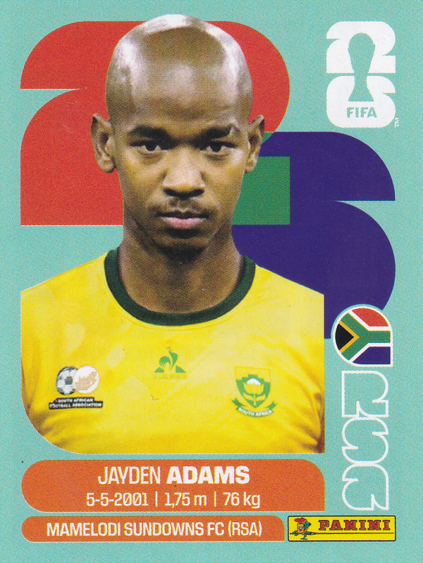 Jayden Adams - Südafrika - Panini WM 2026 - Update - RSA16a