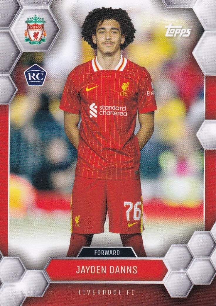 Jayden Danns - FC Liverpool - Topps Fan Set 2024 - Basis Karte - Nr. 15