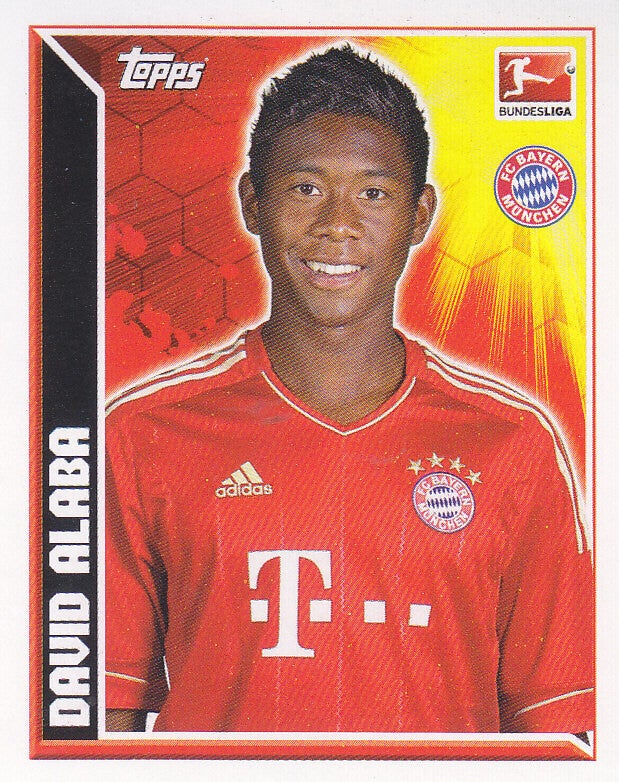 David Alaba / FC Bayern München / Topps Bundesliga 2011 / Basis Bild / Nr.303
