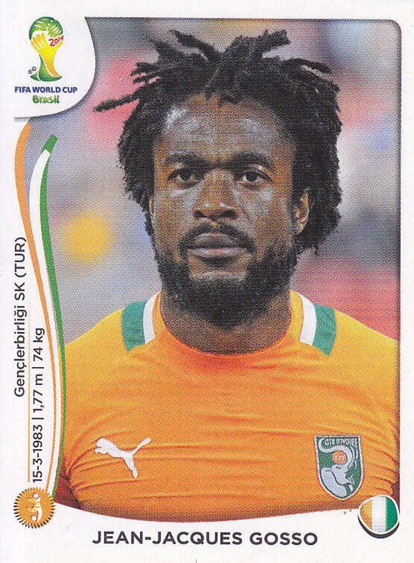 Jean-Jacques Gosso / Elfenbeinküste / Panini WM 2014 / Basis Bild / Nr.233