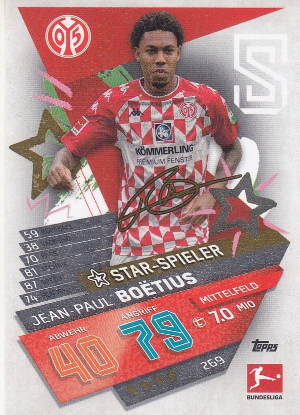 Jean-Paul Boetius / 1.FSV Mainz 05 / Topps Match Attax 2021 / Star-Spieler / Nr.269