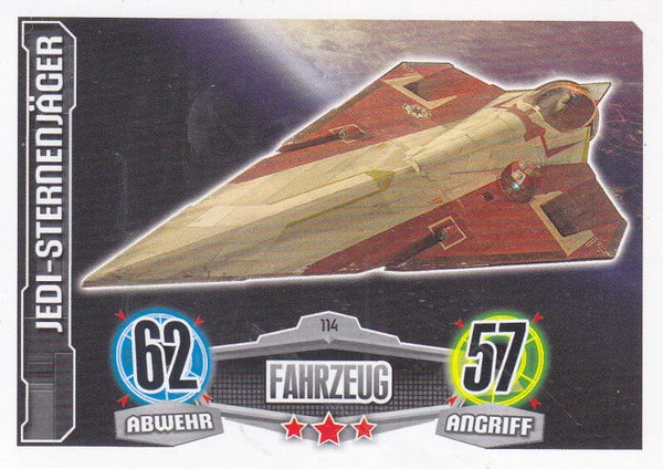 Jedi-Sternenjäger / Topps Force Attax 2012 / Die Republik / Fahrzeug / Nr.114