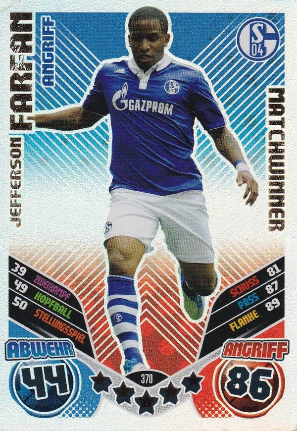 Jefferson Farfan - FC Schalke 04 - Topps Match Attax 2011 - Matchwinner - Nr. 370