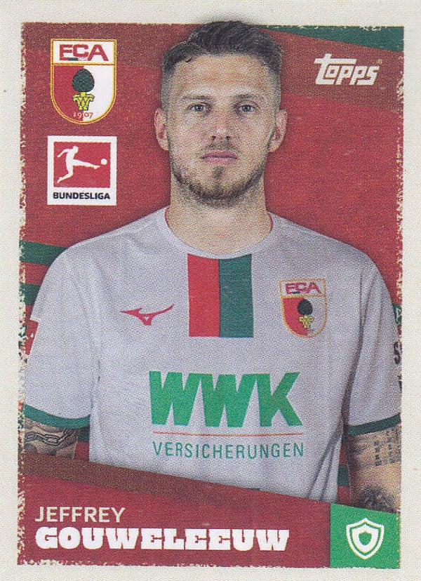 Jeffrey Gouweleeuw / FC Augsburg / Topps Bundesliga 2023 / Basis Bild / Nr.18