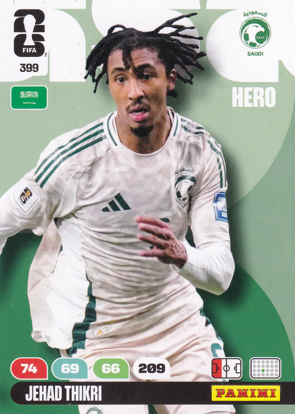 Jehad Thikri - Saudi Arabien - Panini WM 2026 - Hero - Nr. 399