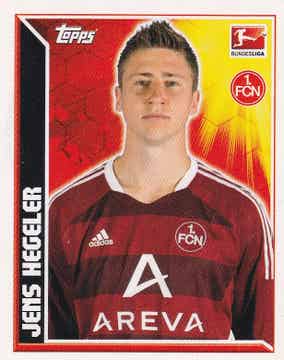 Jens Hegeler / 1.FC Nürnberg / Topps Bundesliga 2011 / Basis Bild / Nr. 326