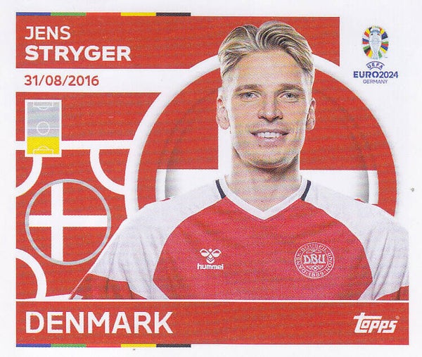 Jens Stryger / Dänemark / Topps EM 2024 / Basis Bild / Nr. DEN 9