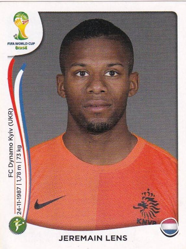 Jeremain Lens / Holland / Panini WM 2014 / Basis Bild / Nr. 143