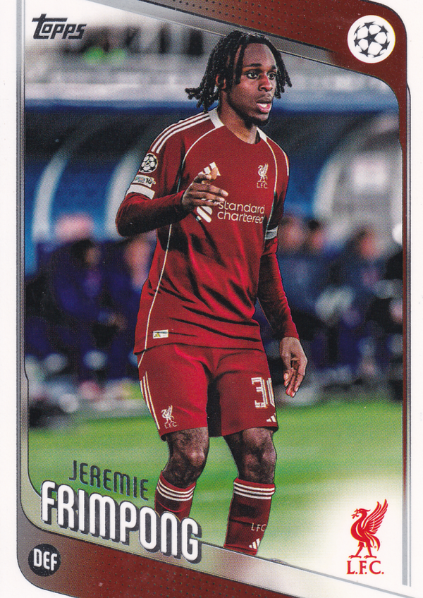 Jeremie Frimpong - FC Liverpool - Topps Uefa Clubwettbewerb 2025 - Basis Karte - Nr. 6