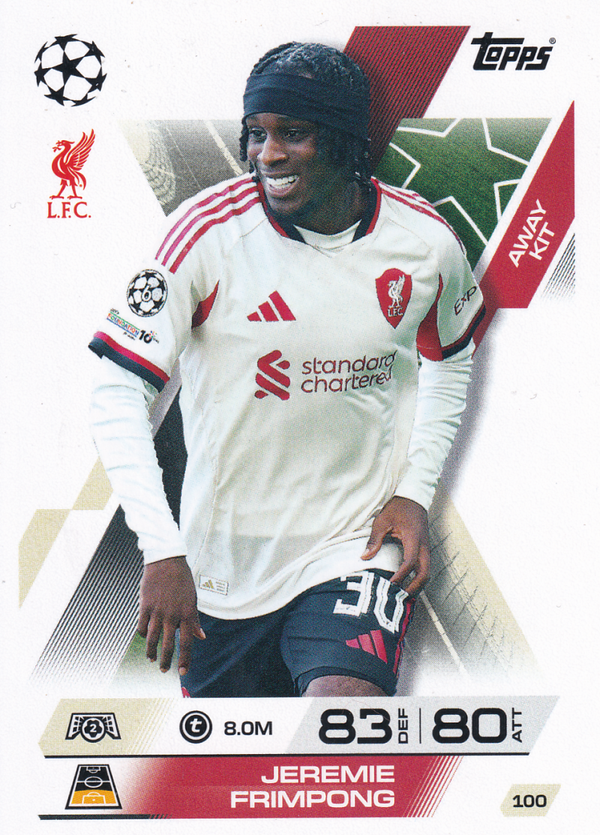 Jeremie Frimpong - FC Liverpool - Topps Champions League Extra 2025 - Basis Karte - Nr. 100