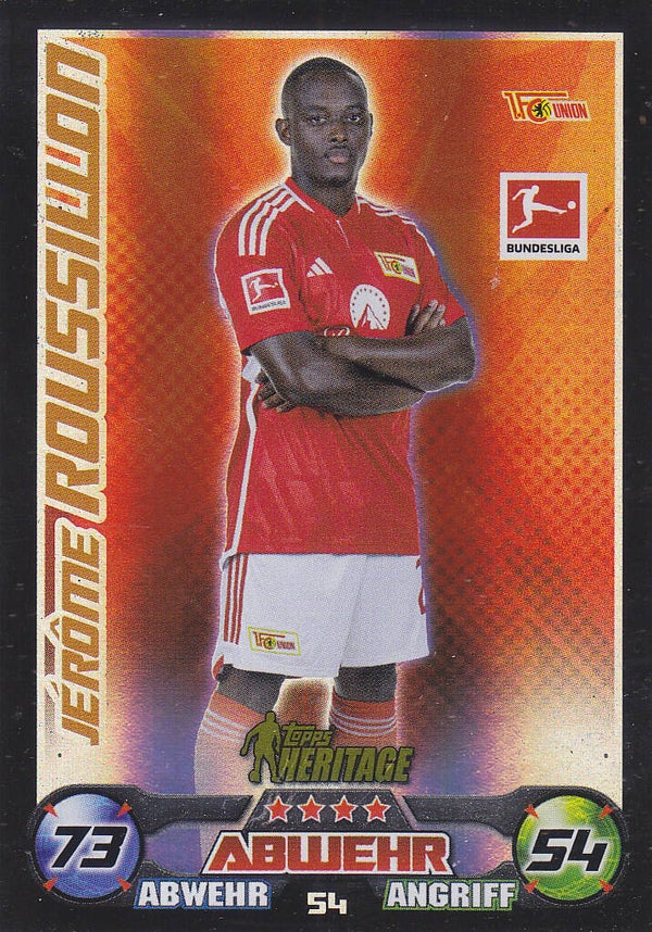 Jerome Roussillon / 1.FC Union Berlin / Topps Match Attax 2023 / Heritage / Nr.54