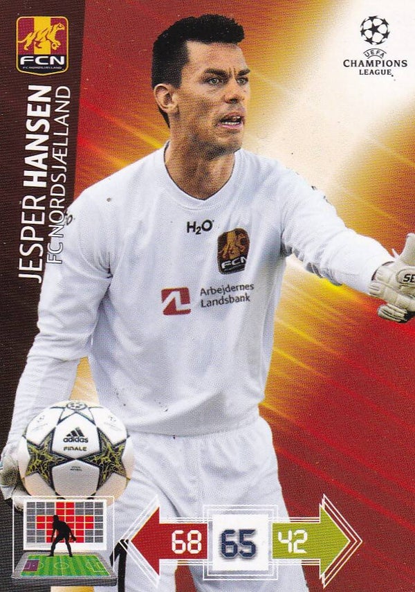 Jesper Hansen / FC Nordsjaelland / Panini Champions League 2012 / Basis Karte / Nr. 172