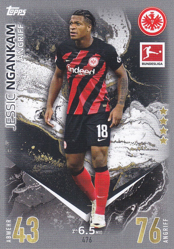 Jessic Ngankam / Eintracht Frankfurt / Topps Match Attax Extra 2023 / Basis Karte / Nr. 476