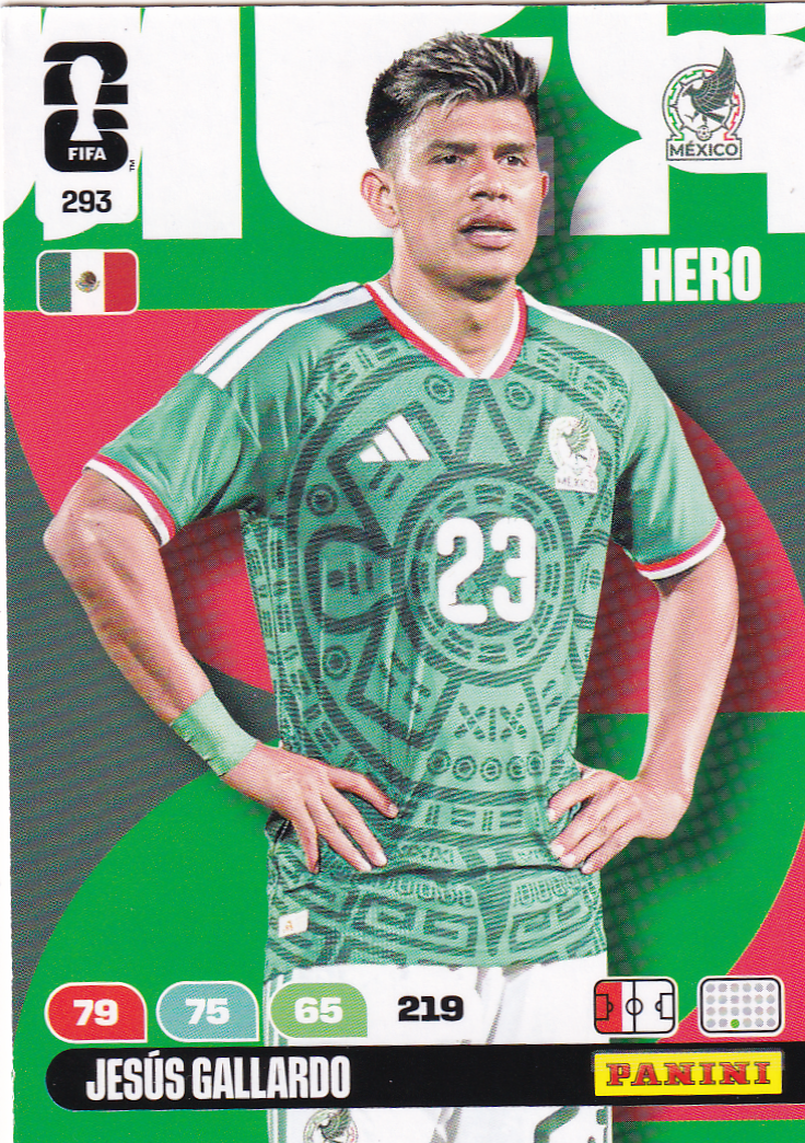 Jesus Gallardo - Mexico - Panini WM 2026 - Hero - Nr. 293