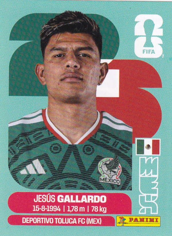 Jesus Gallardo - Mexico - Panini WM 2026 - Basis Bild - MEX6