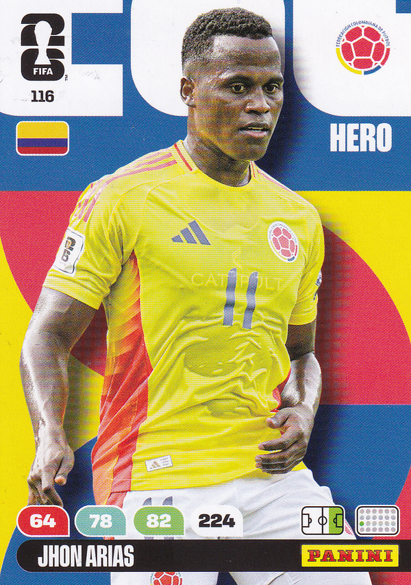 Jhon Arias - Kolumbien - Panini WM 2026 - Hero - Nr. 116