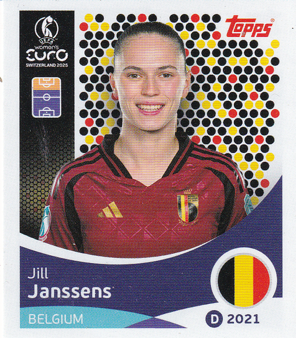 Jill Janssens - Belgien - Topps Frauen EM 2025 - Basis Bild - Nr. 139