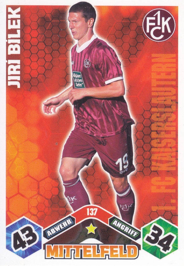 Jiri Bilek / 1.FC Kaiserslautern / Topps Match Attax 2010 / Basis Karte / Nr 137