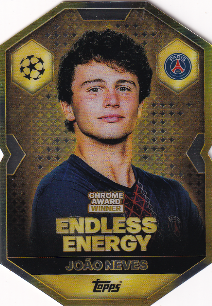 Joäo Neves - Paris Saint Germain - Topps Champions League 2025 - Chrome Award Winner - Nr. CA10