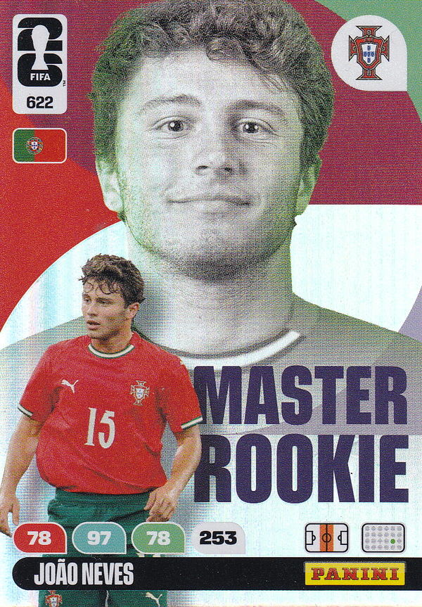 Joäo Neves - Portugal - Panini WM 2026 - Master Rookie - Nr. 622