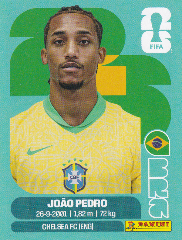 Joäo Pedro - Brasilien - Panini WM 2026 - Basis Bild - BRA16