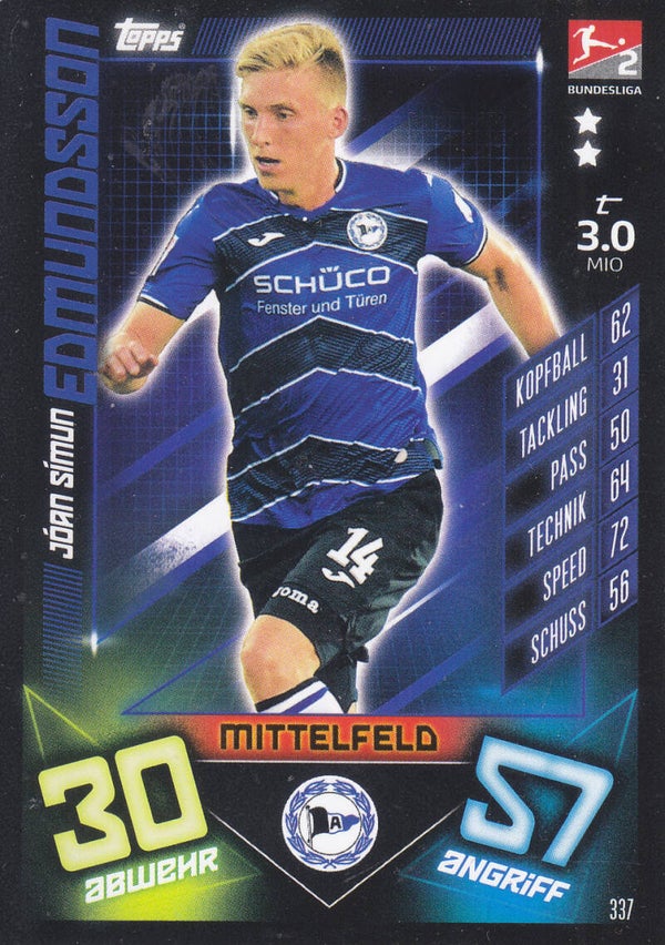Joan Simun Edmundsson / Arminia Bielefeld / Topps Match Attax 2019 / Basis Karte / Nr. 337