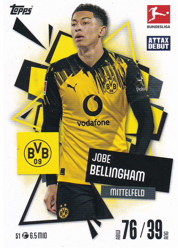 Jobe Bellingham - Borussia Dortmund - Topps Match Attax 2025 - Attax Debüt - Nr. 51