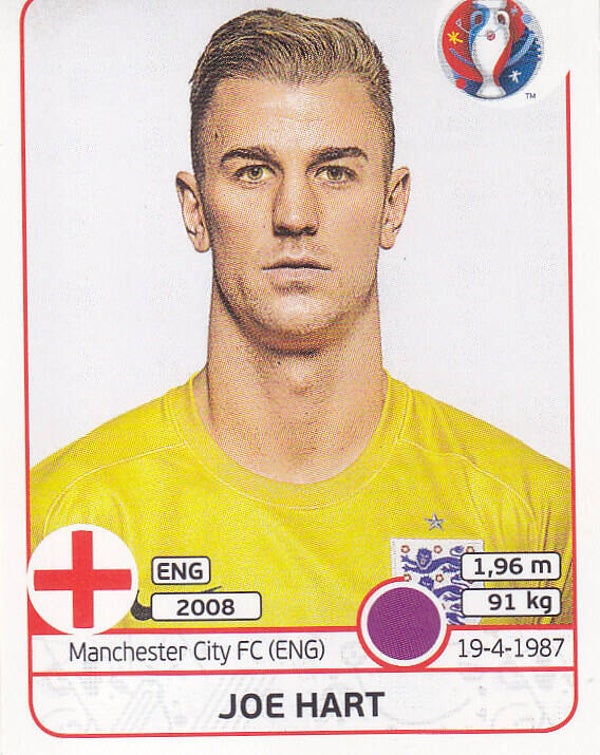 Joe Hart / England / Panini EM 2016 / Basis Bild / Nr.129
