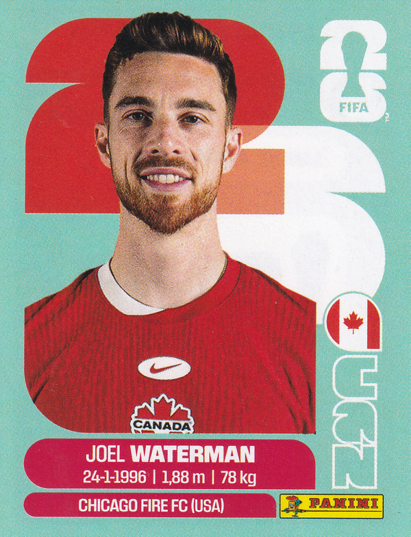 Joel Waterman - Canada - Panini WM 2026 - Update - CAN5a