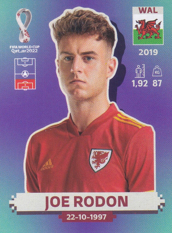 Joe Rodon / Wales / Panini WM 2022 / Basis Bild / Nr. WAL 10