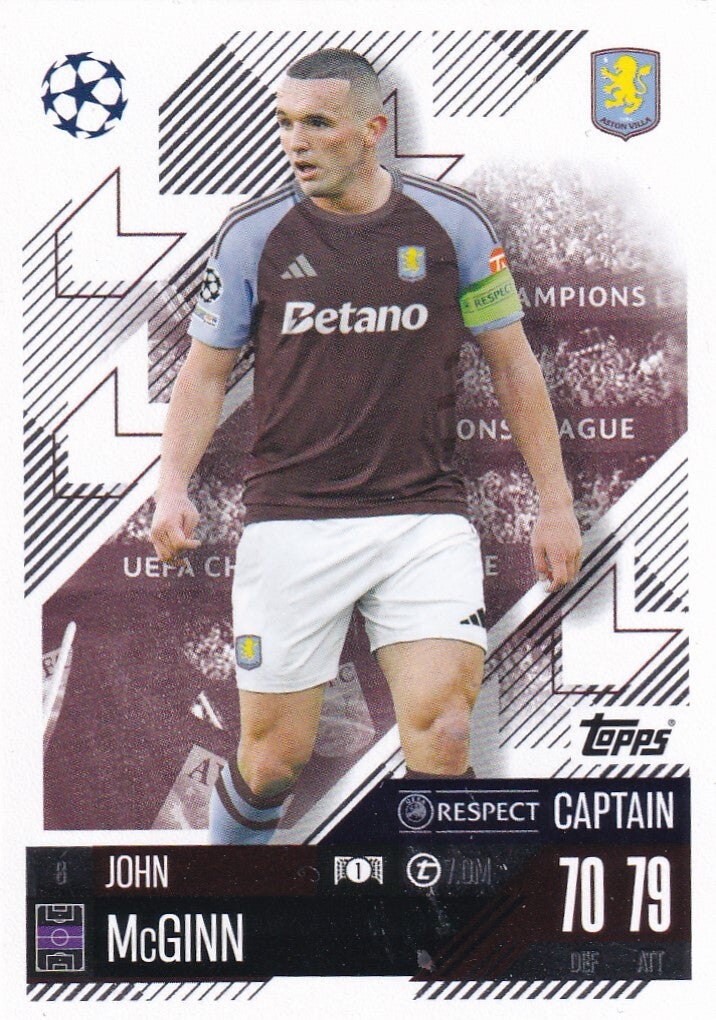 John McGinn - Aston Villa - Topps Champions League 2024 - Basis Karte - Nr. 6