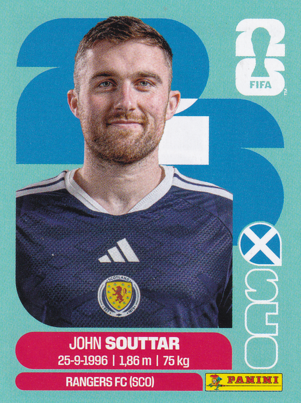 John Souttar - Schottland - Panini WM 2026 - Basis Bild - SCO8