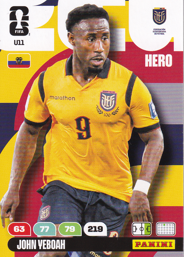 John Yeboah - Ecuador - Panini WM 2026 - Hero - Update - Nr. U11