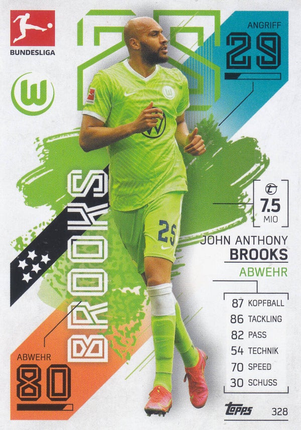 John Anthony Brooks / VFL Wolfsburg / Topps Match Attax 2021 / Nr.328
