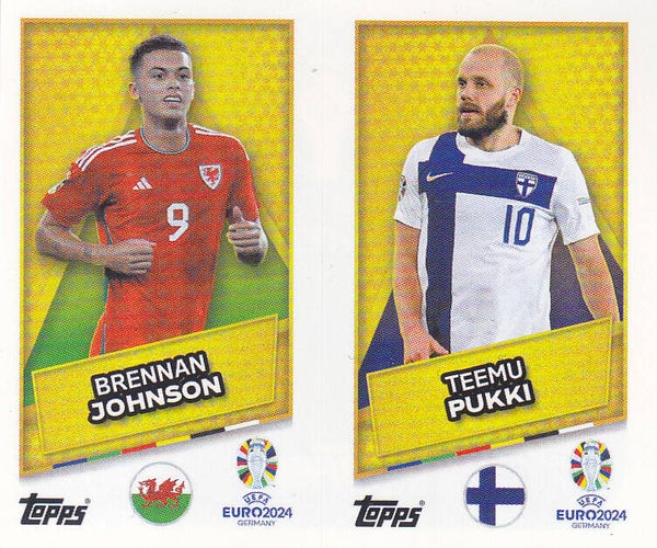 Brennan Johnson & Teemu Pukki / Wales Finnland / Doppelbild / Nr. WAL SP Fin SP