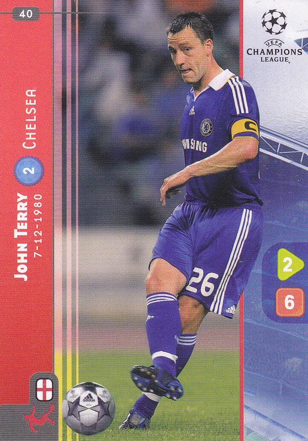 John Terry  / FC Chelsea / Panini Champions League 2008 / Basis Karte / Nr.40