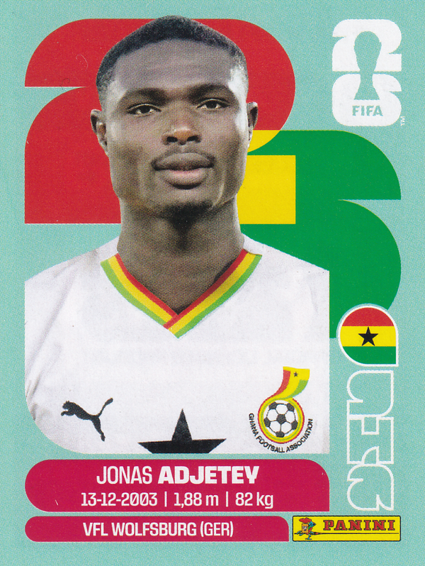 Jonas Adjetey - Ghana - Panini WM 2026 - Update - GHA6a